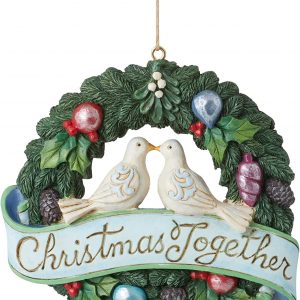Jim Shore Heartwood Creek Christmas Together Wreath colombine Ornament 6011676