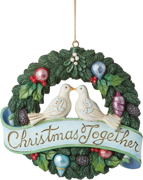 Jim Shore Heartwood Creek Christmas Together Wreath colombine Ornament 6011676