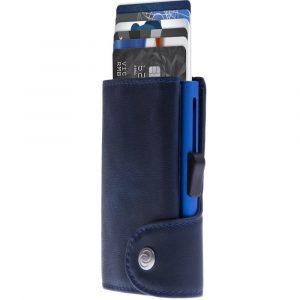 C-Secure Portafoglio Con Protezione RFID Carte Naval indigo prestige leather