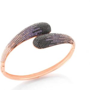 Sogni Bracciale contrariè pavè di zirconi colorati argento placcatura oro