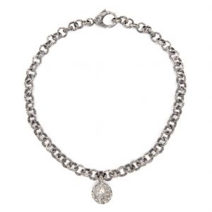 Maria e Luisa Jewels collana CON PIETRA TONDA SFACCETTATA CRISTALLO DI ROCCA
