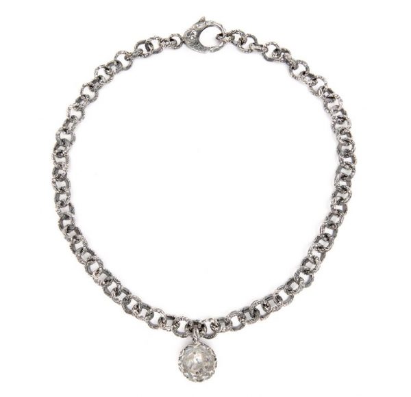 Maria e Luisa Jewels collana CON PIETRA TONDA SFACCETTATA CRISTALLO DI ROCCA