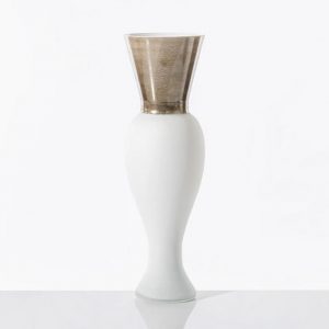 Venini Regina vaso in vetro di Murano made in italy Lattimo Rodolfo Dordoni