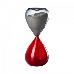 Venini Clessidra in vetro di murano pagliesco rosso h25cm