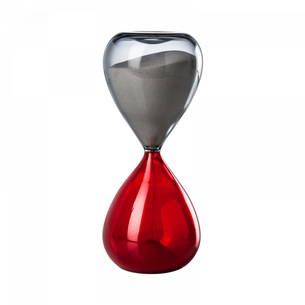 Venini Clessidra in vetro di murano pagliesco rosso h25cm