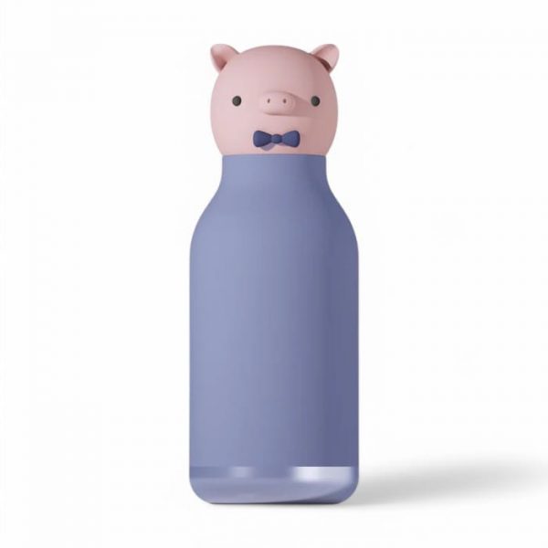 Asobu The piggy Bestie Bottle borraccia termica maiale rosa