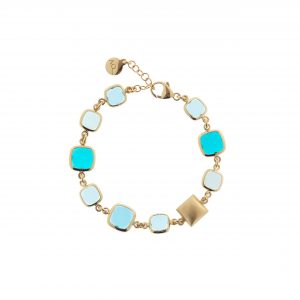 AQUAFORTE Bracciale Aquacaramelle Marine con paste vitree npetrolio H4182756