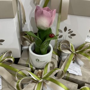 Bomboniere Gli Alberelli Tulipano in Capodimonte Profumatore compreso di confezione