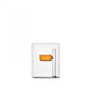 Ichendorf Milano Iris Tealight 1 Candeliere amber vaso vetro nuovo