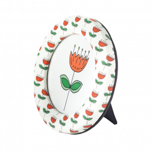 Kitsch Kitchen Photoframe tulips round 10cm cornice portafoto