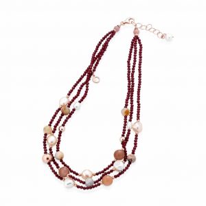 LELUNE GLAMOUR Collana lunga pasta turchese e perle LGNK415