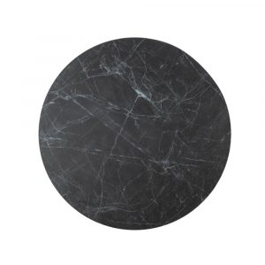 Knindustrie Materials Vassoio Girevole in gres porcellanato 50cm nero
