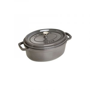 Staub Cocotte ovale color grigio grafite 29 cm pentola con coperchio 1102918