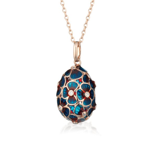 Tsars Collection TAMARA Collection Collana in Argento placcato oro rosa con smal