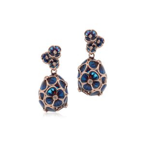 Tsars Collection TAMARA Collection Orecchini in Argento placcato oro rosa con smalto
