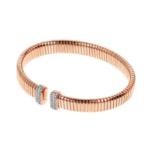 Bronzallure Bracciale Rigido Tubogas con Pavé di Cubic Zirconia WSBZ02401.WR