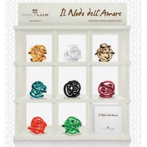 Bomboniere Onlylux Nodo dell'amore in vetro compreso di confezione 8cm