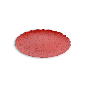 Alessi Dressed Vassoio rosso special edition rilievo acciaio e resina