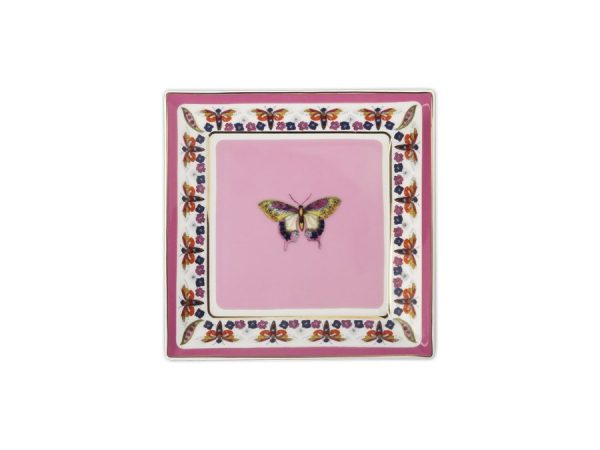 Baci Milano Amazzonia Svuotatasche mini 15*15cm in porcellana farfalle