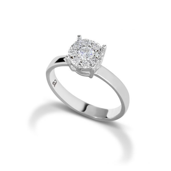 Armonie Gioielli Anello magic diamante pavè di diamanti oro 18kt AN2550A