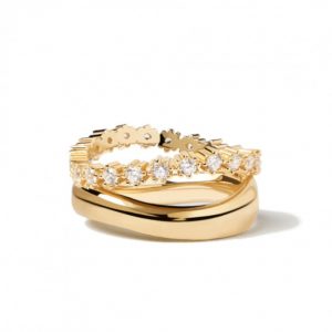 PDPAOLA Anello Motion donna AN01-463 Argento 925 misura 14 zirconi bianchi