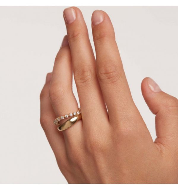 PDPAOLA Anello Motion donna AN01-463 Argento 925 misura 14 zirconi bianchi - immagine 2