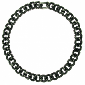 Maria e Luisa Jewels Collana in argento brunito catena groumette CA0032