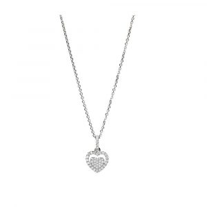 Giorgio Visconti Girocollo cuore con diamanti naturali ciondolo collana
