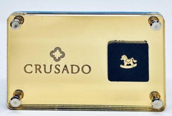 Crusado Ciondolo Blister Cavallino Oro Giallo 18kt E Diamante con astuccio