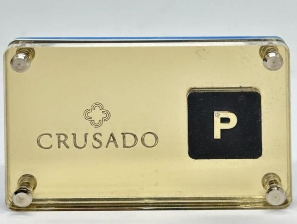 Crusado Ciondolo Blister Lettera P Oro Giallo 18kt E Diamante con astuccio