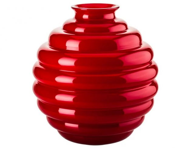 Venini DECO Rosso vaso in vetro di Murano made in italy