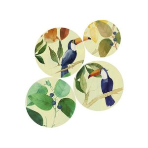 L'Oca Nera PANAMA Piatti decorativi 4 pezzi, ø 26,5 / 20,5 in porcellana