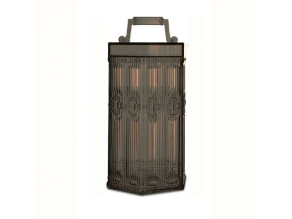Baci Milano Chic&Zen Lanterna in acrilico tortora led touch ricaricabile