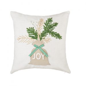 L'Oca Nera Cuscino Natalizio Quadrato Joy 45x45 cm natale bianco