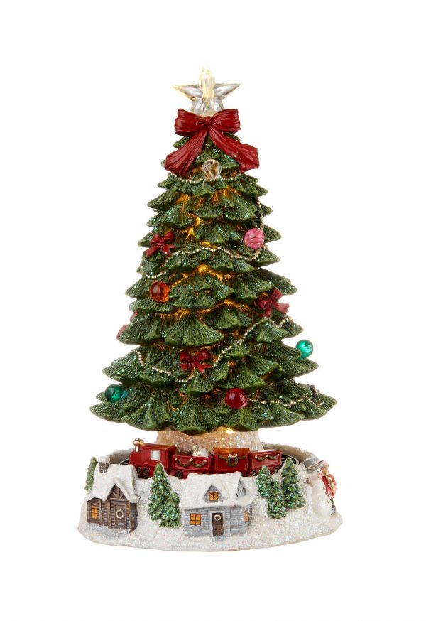 L'Oca Nera Viaggio di Natale" Albero con treno movimento, musica e led