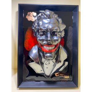 Macrì Quadro scultura JOKER, serie Gli Unici fatto a mano made in italy