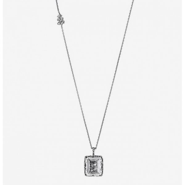 Maria e Luisa Jewels COLLANA CON PIASTRA INTAGLIATA con CRISTALLO DI ROCCA
