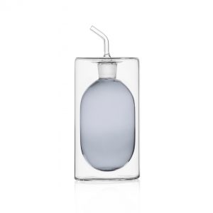 Ichendorf Milano Oliera Cilindro doppio vetro Smoke con beccuccio vetro 250ml