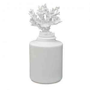 Baci Milano Infinity Potiche Corallo BIANCA media vaso con coperchio porcellana