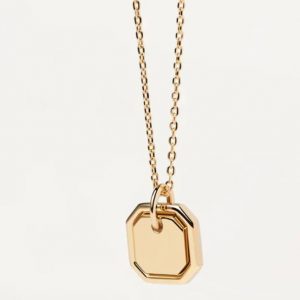 PDPaola Collana Donna Argento Dorato 925 Piastra Lucida CO01-435-U