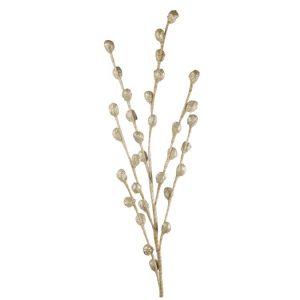 L'Oca Nera Preziosi petali oro, fiore 85h cm ramo fiore bacche
