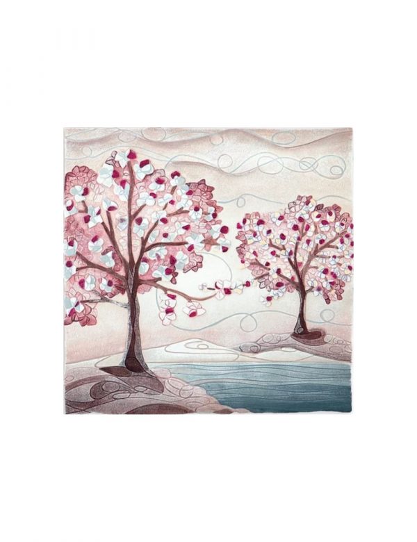 Cartapietra Quadro Anime Gemelle Lampone 50 x 50 cm 110508LA fatto a mano