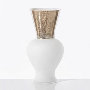 Venini Re vaso in vetro di Murano made in italy Lattimo Rodolfo Dordoni