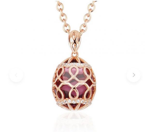 Tsars Collection Collana Alexandra Collection argento placcato oro rosa zirconi