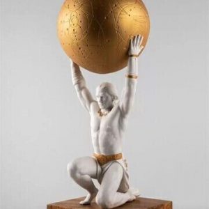 Lladrò Statuina Atlante Ref. 01009492 MONDO STATUA PORCELLANA atlas