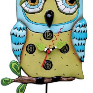Allen Designs P1062 Orologio Gufo Azzurro Resina, Design di Michelle Allen, 30.5