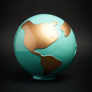 Blogo Design MAP GREEN mappamondo Money Bank salvadanaio