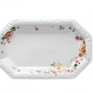 Rosenthal Maria Pink Rose Plate 33 cm piatto ovale in porcellana
