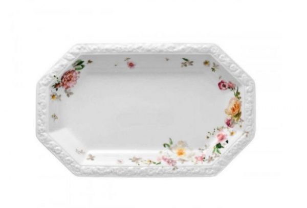 Rosenthal Maria Pink Rose Plate 33 cm piatto ovale in porcellana