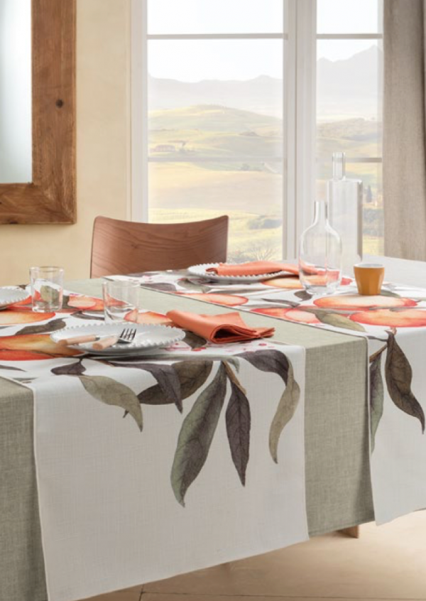 L'Oca Nera Runner Amalfi 155x50 cm. con 2 Posti in Tessuto Antimacchia